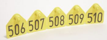 M9 Bedrukt vrouwelijk oormerkdeel per 100 stuks